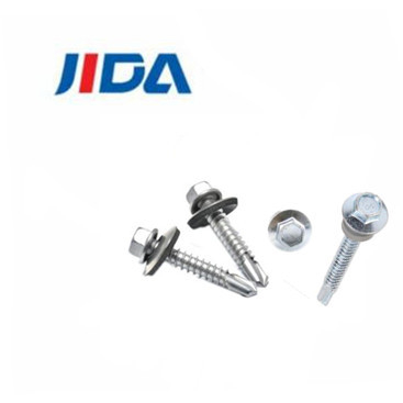 C1022a สกรูยึดหัวเจาะโลหะ Truss Hex Head สำหรับงานก่อสร้าง