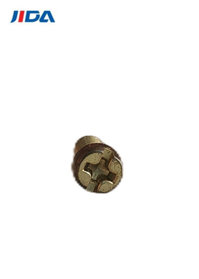 ทองเหลืองผสม Slotted ฟิลลิปสกรูเครื่องสกรูหางกลม M3.5x6.6mm