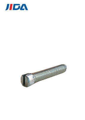 M3 X 16mm Round Slotted Head Machine สกรูสีน้ำเงินขาว Zinc